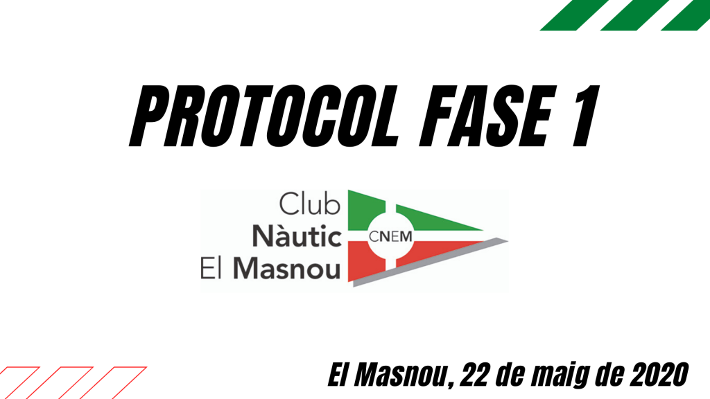 Protocol Fase 1 Club Nàutic El Masnou - cnem, covid19, pandèmia, protocol -