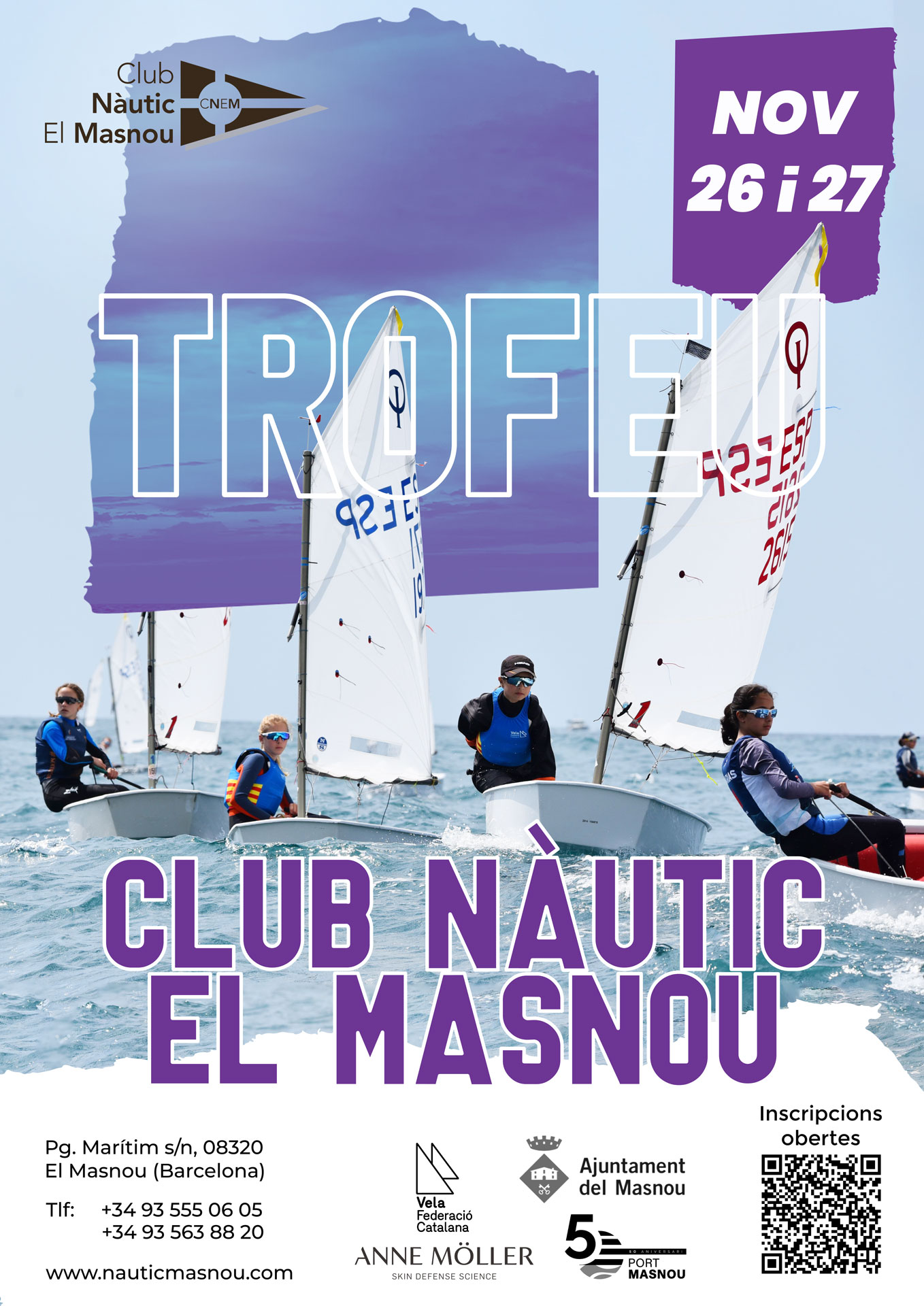 Trofeu Club Nàutic El Masnou de la classe Optimist - 2022, club nàutic el masnou, cnem, navega, trofeu - Black Sailing