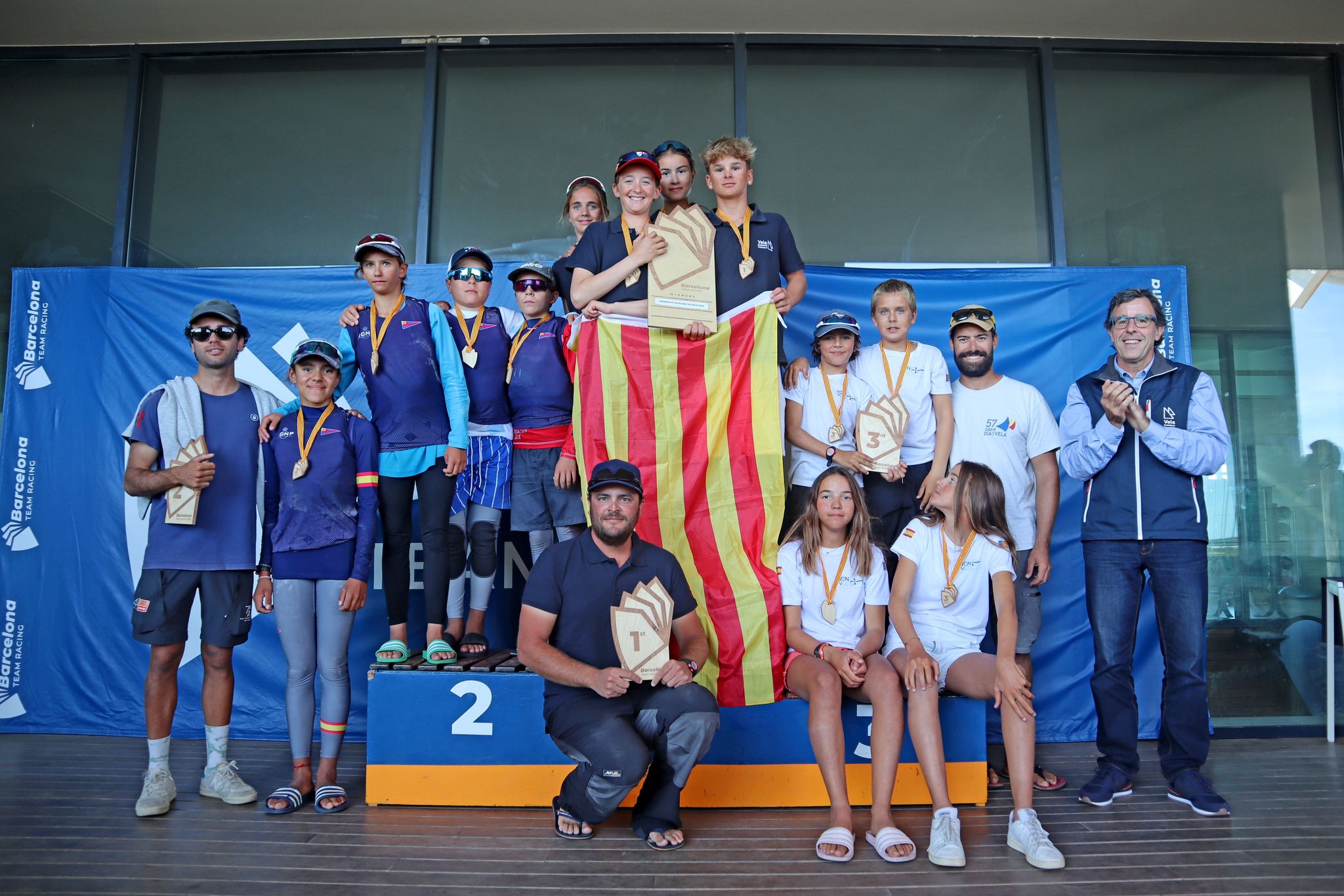 Lucía Sotomayor i Anna Rentería guanyen la "Barcelona team racing optimist" - 2023, club nàutic el masnou, cnem, Vela - Barcelona team racing optimist