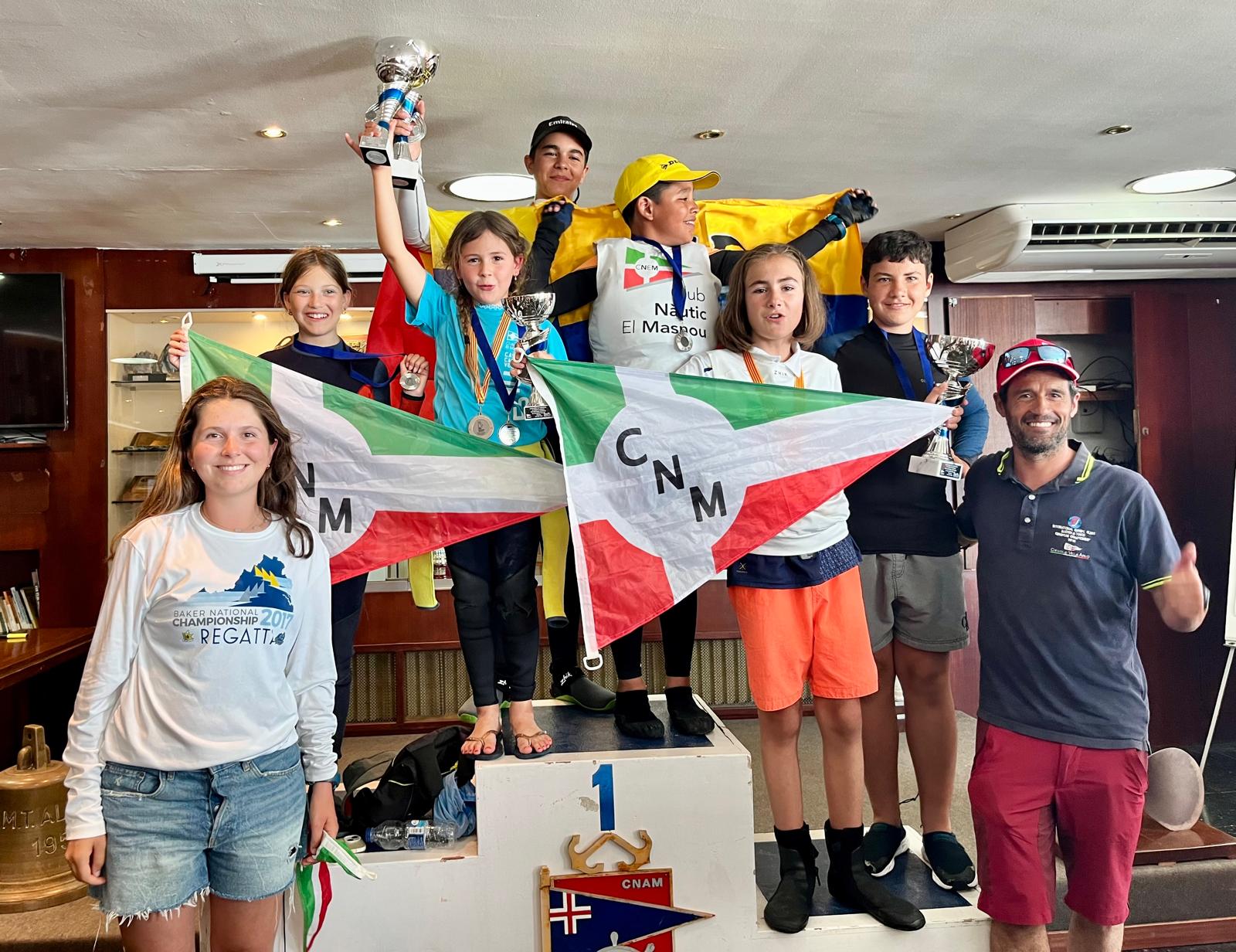 Andrei Marinas Campió i Sasha Calinescu Sots Campió de Catalunya d'Optimist B - 2024, club nàutic el masnou, cnem, Vela - Campió de Catalunya