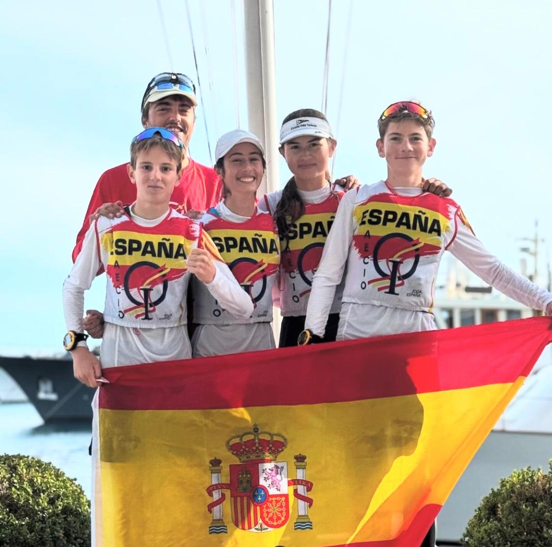 Bronze d'Anna Renteria amb l'equip espanyol al "Optimist European Team Racing Championship" a Monaco - 2024, club nàutic el masnou, cnem, Vela - Anna Renteria