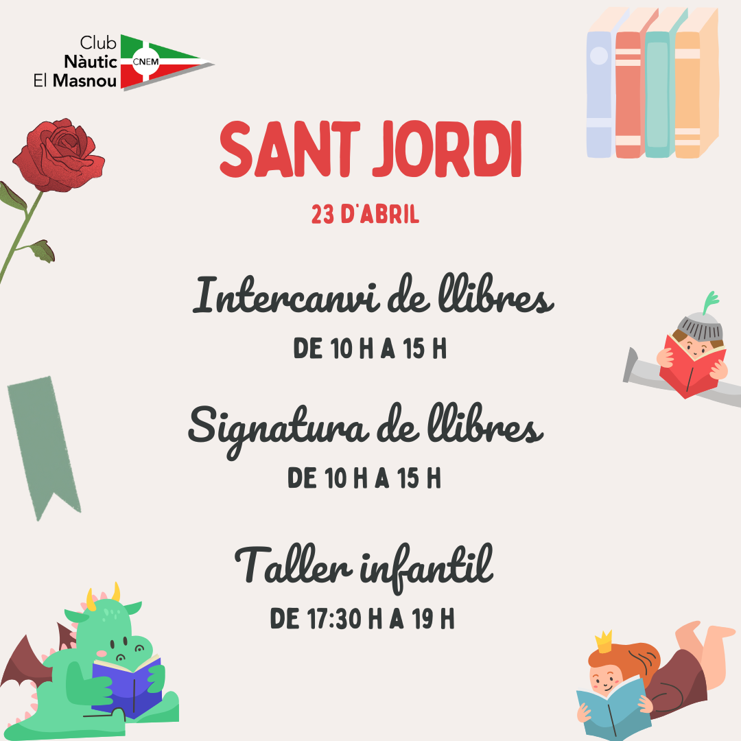 CARTELL REDUIT (4) Celebra Sant Jordi al Club Nàutic del Masnou - Monestir de Santes Creus