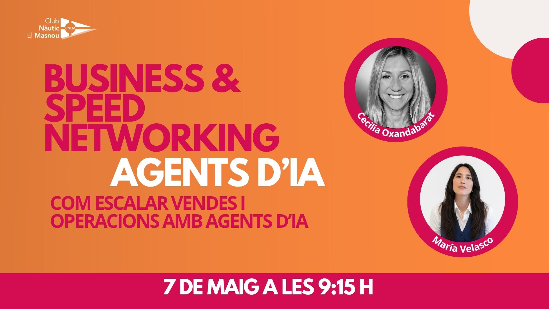 Tornen les sessions de Business & Speed Networking amb una nova trobada sobre agents d’IA - 2026, creuer, El Masnou, Lliga Social - Setmana Nàutica d'Alacant